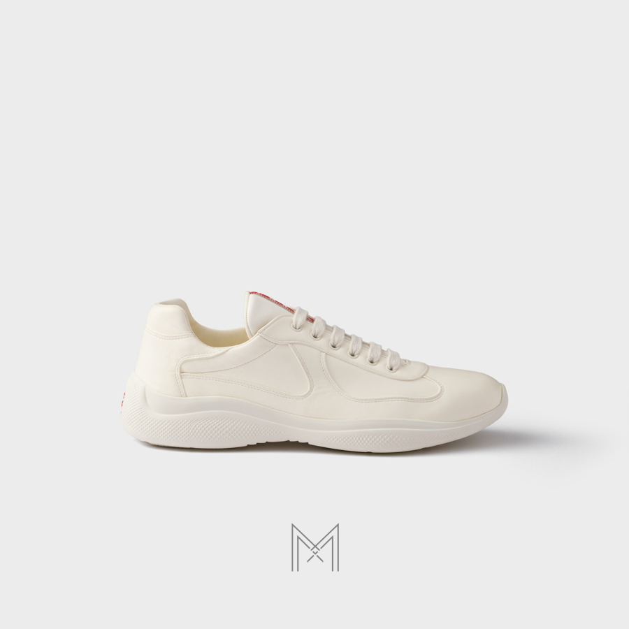 Giày thể thao Prada America's Cup Nappa leather màu trắng ngà chính hãng MHNP012 2026 Giày thể thao Prada America's Cup Nappa leather màu trắng ngà chính hãng MHNP012 2026