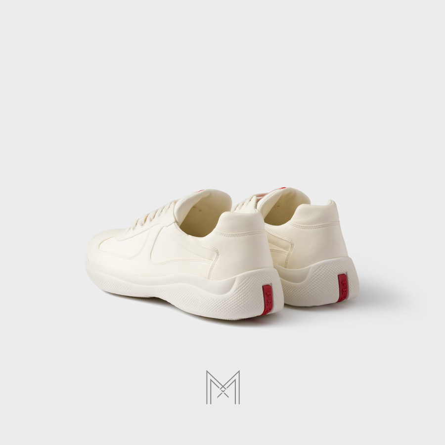 Giày thể thao Prada America's Cup Nappa leather màu trắng ngà chính hãng MHNP012 2026 Giày thể thao Prada America's Cup Nappa leather màu trắng ngà chính hãng MHNP012 2026