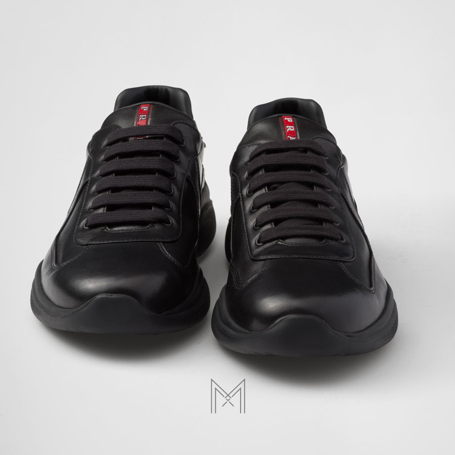 Giày thể thao Prada America's Cup Nappa leather màu đen chính hãng MHNP013 2026 Giày thể thao Prada America's Cup Nappa leather màu đen chính hãng MHNP013 2026
