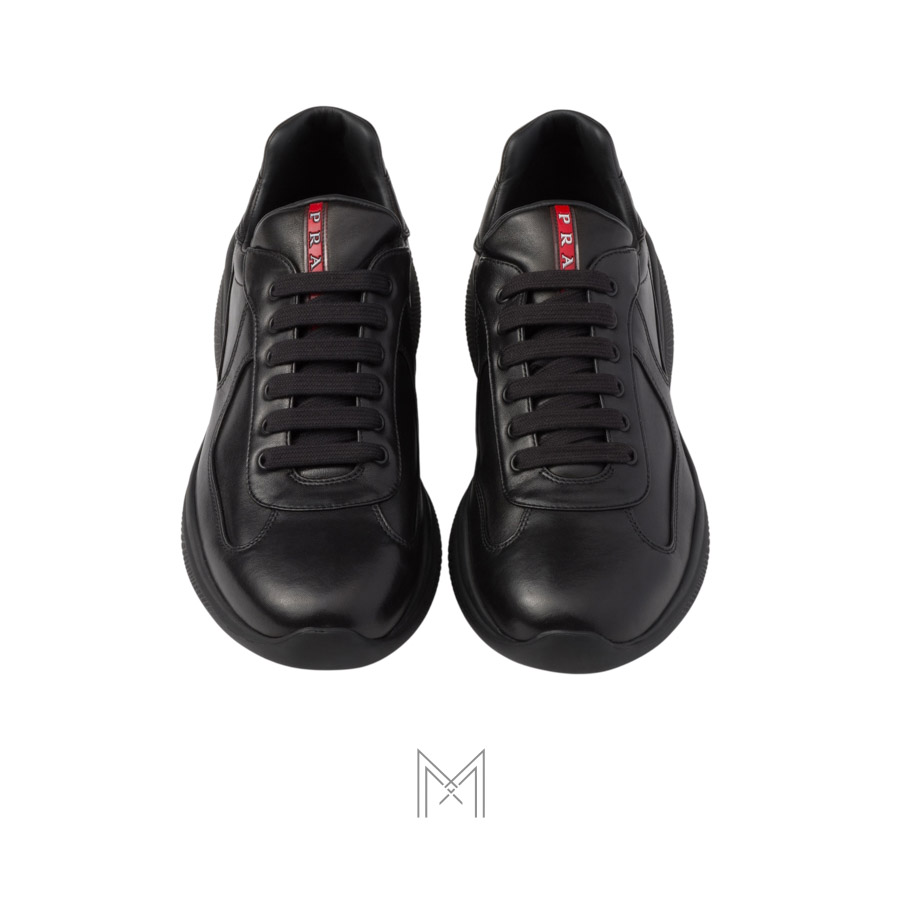 Giày thể thao Prada America's Cup Nappa leather màu đen chính hãng MHNP013 2026 Giày thể thao Prada America's Cup Nappa leather màu đen chính hãng MHNP013 2026