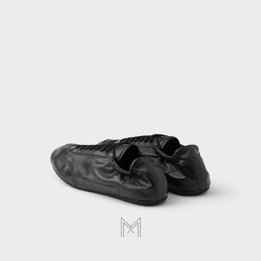 Giày Prada Collapse Leather màu đen chính hãng MHNP022 2026 Giày Prada Collapse Leather màu đen chính hãng MHNP022 2026