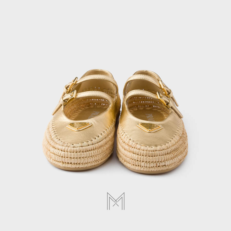 Giày búp bê Prada Mordoré Nappa Leather màu vàng chính hãng MHNP112 2026 Giày búp bê Prada Mordoré Nappa Leather màu vàng chính hãng MHNP112 2026