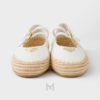 Giày búp bê Prada Nappa Leather and Raffia màu trắng chính hãng MHNP113 2026 Giày búp bê Prada Nappa Leather and Raffia màu trắng chính hãng MHNP113 2026