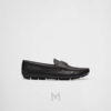 Giày Moca Prada Saffiano leather Driver màu đen chính hãng MHNP014 2026