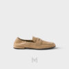 Giày loafer Prada Shuffle Antiqued Leather màu be chính hãng MHNP125 2026 Giày loafer Prada Shuffle Antiqued Leather màu be chính hãng MHNP125 2026