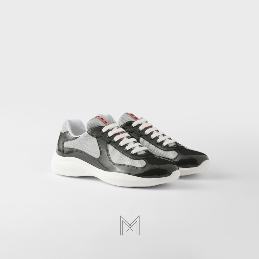 Giày thể thao Prada Patent Leather and Technical Fabric phối màu chính hãng MHNP007 2026 Giày thể thao Prada Patent Leather and Technical Fabric phối màu chính hãng MHNP007 2026