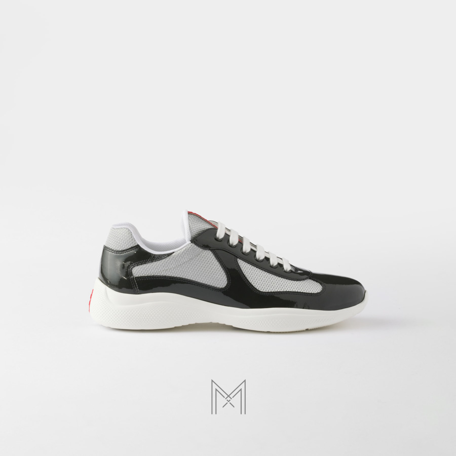 Giày thể thao Prada Patent Leather and Technical Fabric phối màu chính hãng MHNP007 2026 Giày thể thao Prada Patent Leather and Technical Fabric phối màu chính hãng MHNP007 2026