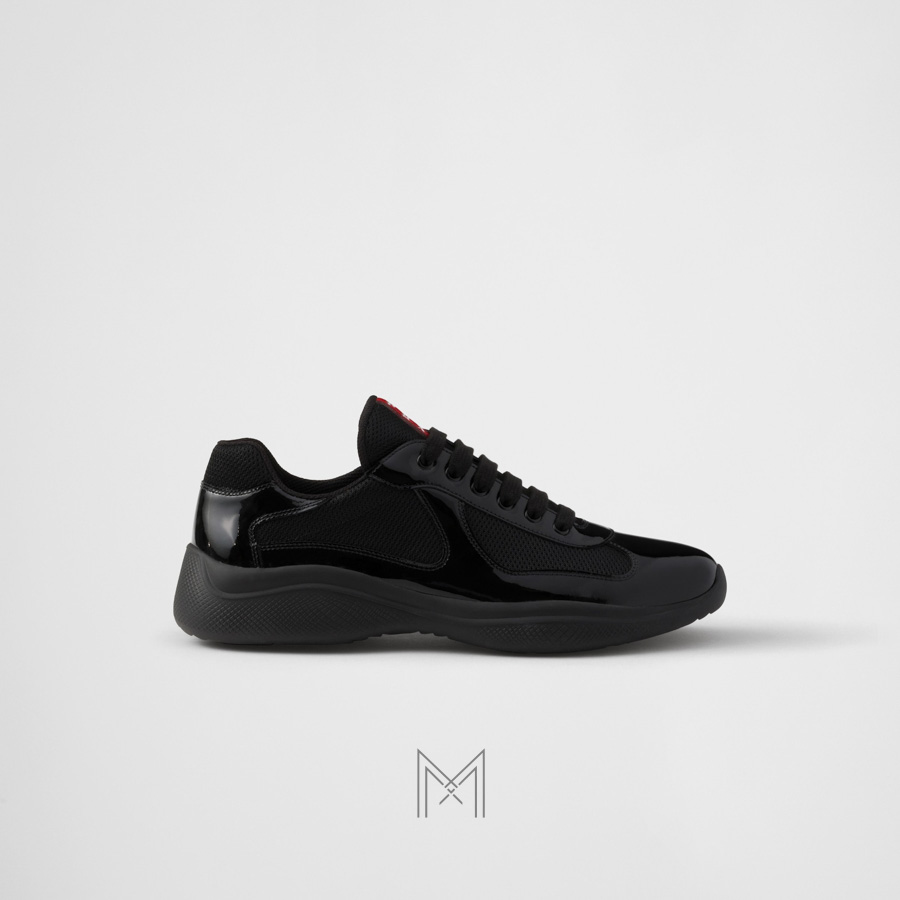 Giày thể thao Prada Patent Leather and Technical Fabric màu đen chính hãng MHNP009 2026 Giày thể thao Prada Patent Leather and Technical Fabric màu đen chính hãng MHNP009 2026