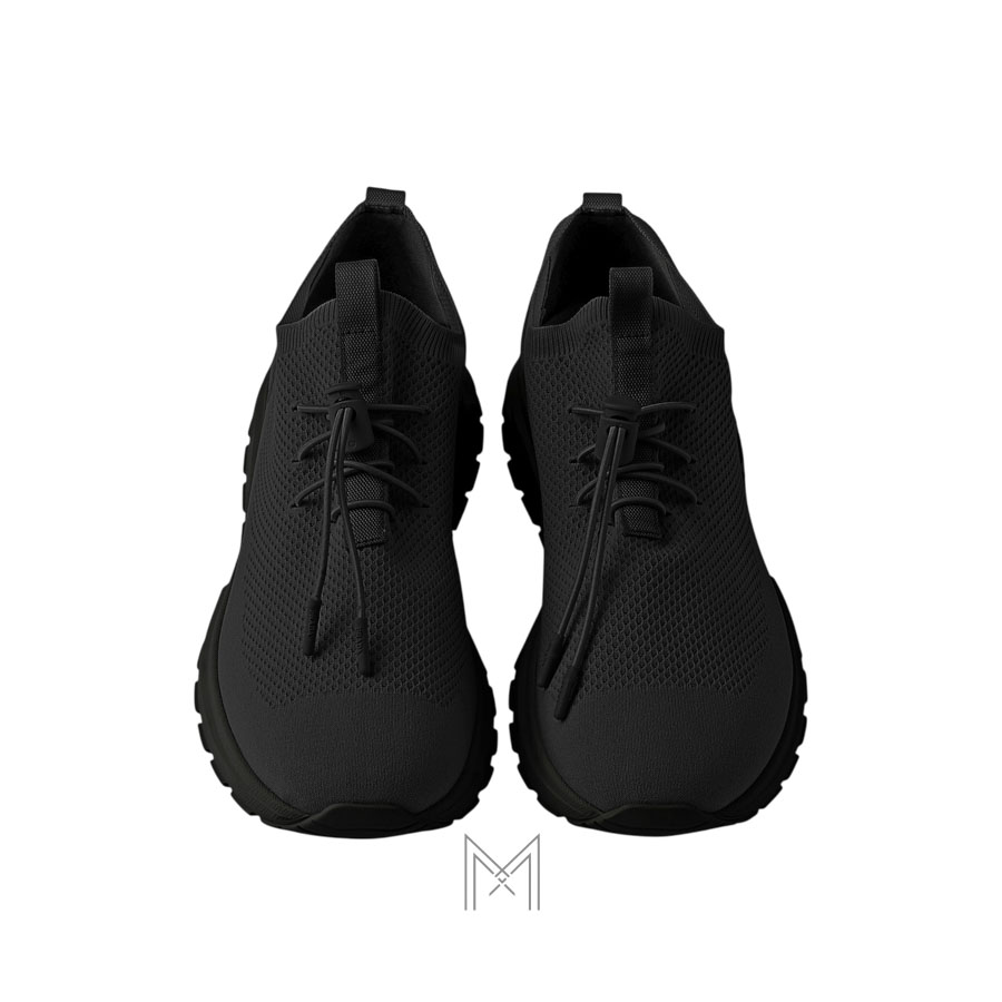 Giày thể thao Prada Prax Stretch Knit màu đen chính hãng MHNP025 2026 Giày thể thao Prada Prax Stretch Knit màu đen chính hãng MHNP025 2026
