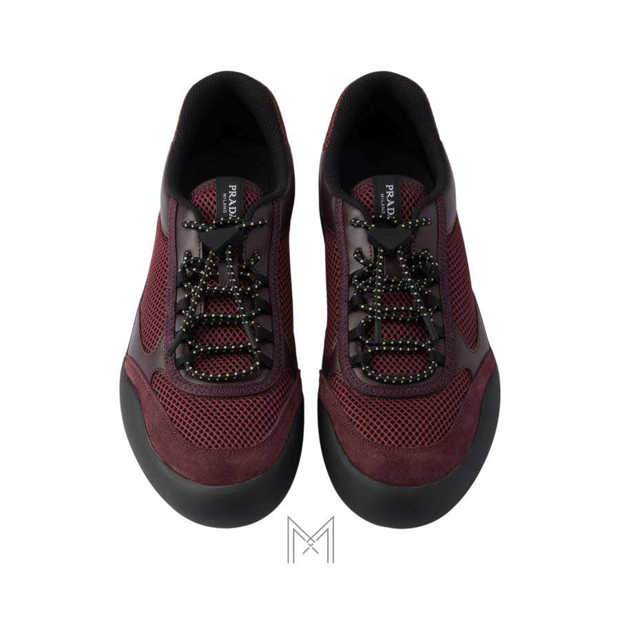 Giày thể thao Prada Speedrock Mesh Fabric màu đỏ rượu chính hãng MHNP117 2026 Giày thể thao Prada Speedrock Mesh Fabric màu đỏ rượu chính hãng MHNP117 2026