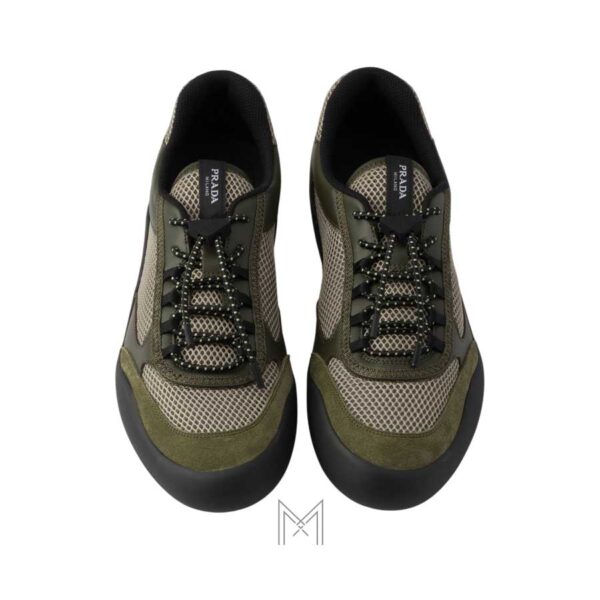 Giày thể thao Prada Speedrock Mesh Fabric màu xanh rêu chính hãng MHNP116
