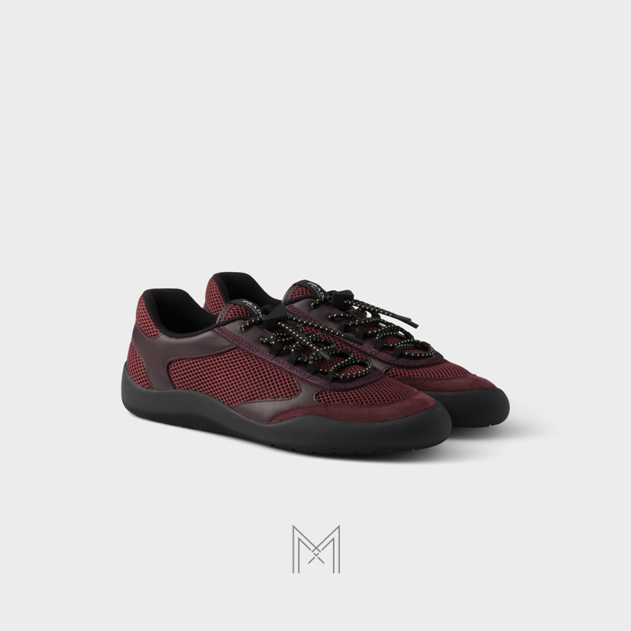 Giày thể thao Prada Speedrock Mesh Fabric màu đỏ rượu chính hãng MHNP117 2026 Giày thể thao Prada Speedrock Mesh Fabric màu đỏ rượu chính hãng MHNP117 2026