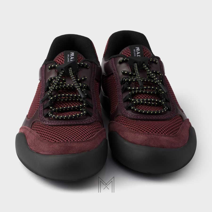 Giày thể thao Prada Speedrock Mesh Fabric màu đỏ rượu chính hãng MHNP117 2026 Giày thể thao Prada Speedrock Mesh Fabric màu đỏ rượu chính hãng MHNP117 2026