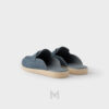 Giày sục Prada Suede Mules màu xanh khói chính hãng MHNP023 2026